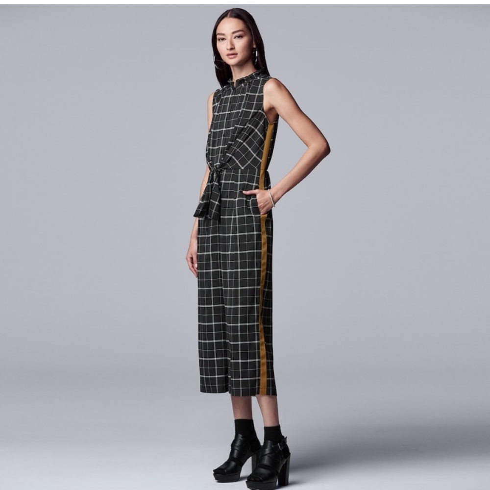 Simply Vera Vera Wang Plaid Jumpsuit
